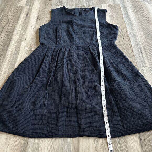 Gap 100% Cotton Black Sleeveless Lined Dress With Pockets Size 10 - Picture 6 of 7